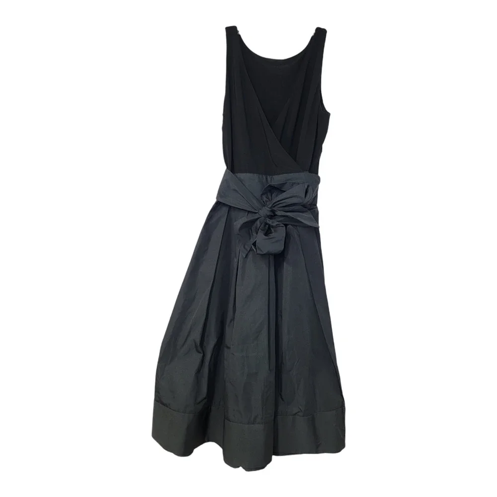 Lauren Ralph Lauren Black Taffeta Fit and Flare Dress Sleeveless Black Size 6 - Picture 5 of 9